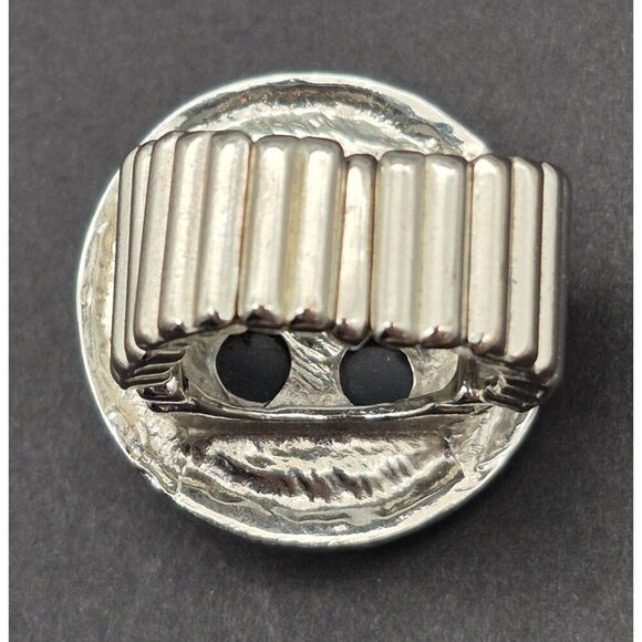 Large Statement Circular Purple Crystal Ring Silver Tone Stretch One Size - Picture 4 of 5